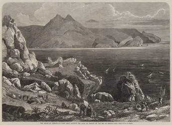 Il Punto di Campanella, da Capri, mostrando la Gola della Baia di Napoli
